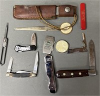 7 - Pocket Knives & Knife Sharpener, Letter Opener