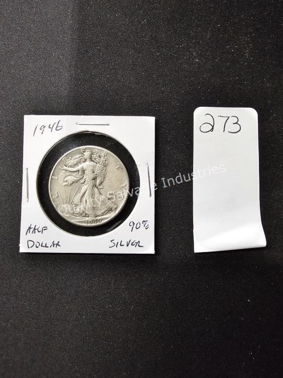 1946  walking liberty half dollar (display area)