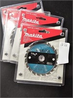 4- makita 3.3/8” carbide saw blades (display