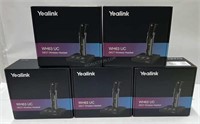 $1250 Lot of 5 Yealink WH63 UC Headsets NEW