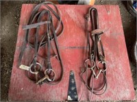 3 Leather Bridles c/w Snaffle Bits