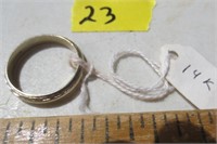 14K men's ring/band, 5.8 grams