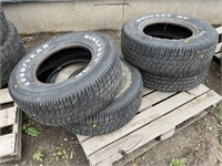 4 tires GOODYEAR P255/70R15 * 1 is tagged NO GOOD