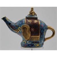 Antique Chinese Cloisonn? Teapot ( Elephant Shape