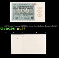 1923 Weimar Germany 100 Million Marks Hyperinflati