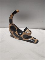 Wooden Cat Figurine