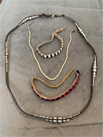 Lot of handmade beaded and leather jewelry