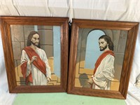 **2 VINTAGE PAINT BY NUMBER PICTURES OF JESUS