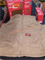 Milwaukee Sherpa lined vest (XL) in brown