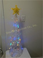 Outdoor lighted Christmas tree 3'h