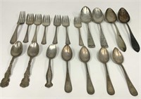 Eighteen Pieces of Assorted Sterling