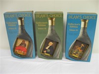 3) Beams Choice Decanters w/Boxes