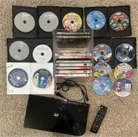 Samsung Blue Ray Player & Collection of Kids DVD's
