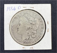 1886-O Morgan Silver Dollar US $1 Coin