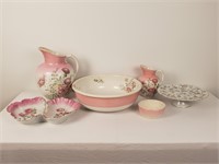 Lot of Various Pink Dishes