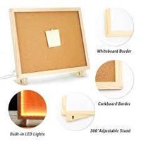 Shooffice LED Combo Dry Erase/Cork Board A27