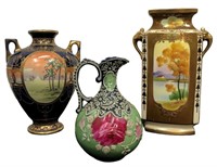 Collection Hand Painted NIPPON Vases
