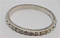 Sterling Silver & Rhinestone Bracelet