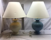 C2) (2) 26" TALL LAMPS,READY TO LIGHT UP YOUR ROOM