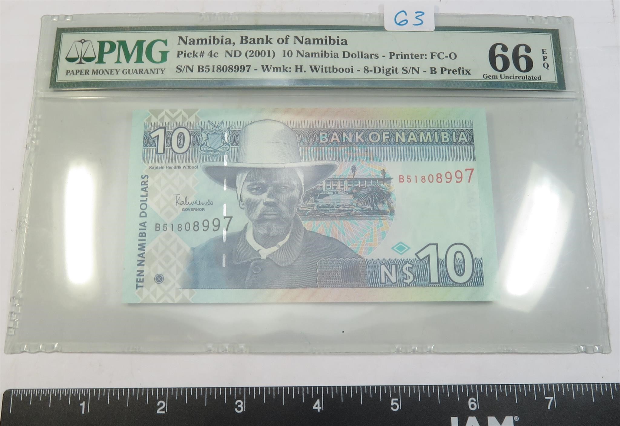 Graded Namibia Banknote