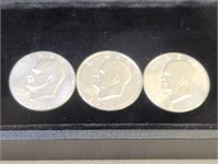 (3) Eisenhower Dollars 1971, 1972, 1976