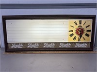 STROH'S BEER TAVERN PLASTIC LIGHTED SIGN & CLOCK