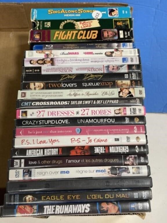 18 DVDs plus 4 VHS