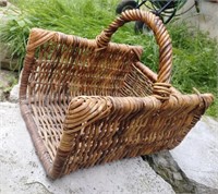 Rattan Firewood Caring Basket 13" x 18" x 16"