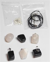 Natural Stone Pendants with 20" Necklace
