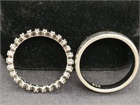 Two Silver Band Rings