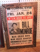 Framed Bill Monroe Opry art