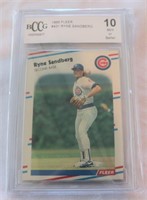 Graded 1988 Ryne Sandberg baseball card
