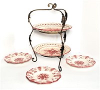 Jay Willfred Hand Painted Plates on Stand