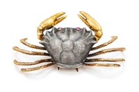 BUCCELLATI 18K GOLD AND SILVER CRAB BROOCH, 37.2g