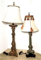 Ornate Table Lamps- One with Tassel Shade