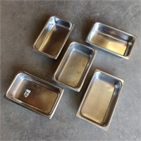 5x Stainless Steel Food Prep Containers