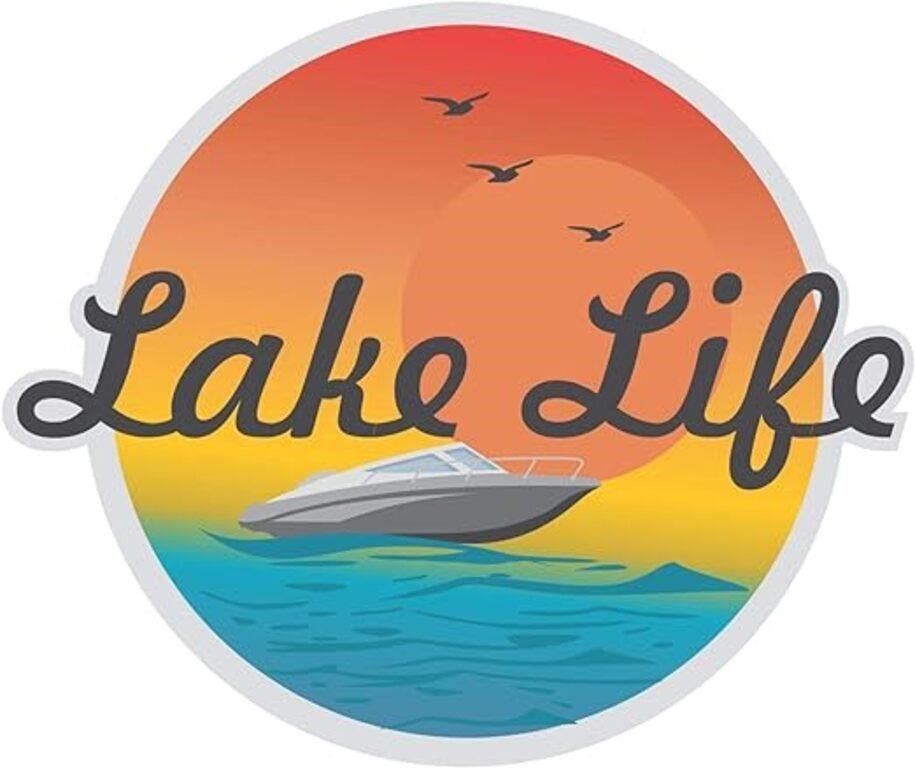 Lake Life  round sign