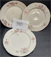 (3) mixed Homer Laughlin plates 8"&9”