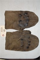 Unlined Early Leather Mittens