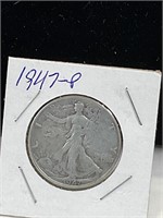 1947 p Walking liberty half dollar
