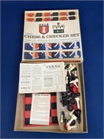 1967 Hasbro Chess & Checkers Set, box has wear,