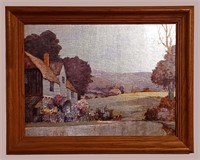 FOIL ART by Ernest Uden ENGLISH COUNTRY COTTAGE