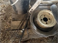 Castor wheel brackets, tires, misc.