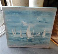 Sailboat Print on Wood