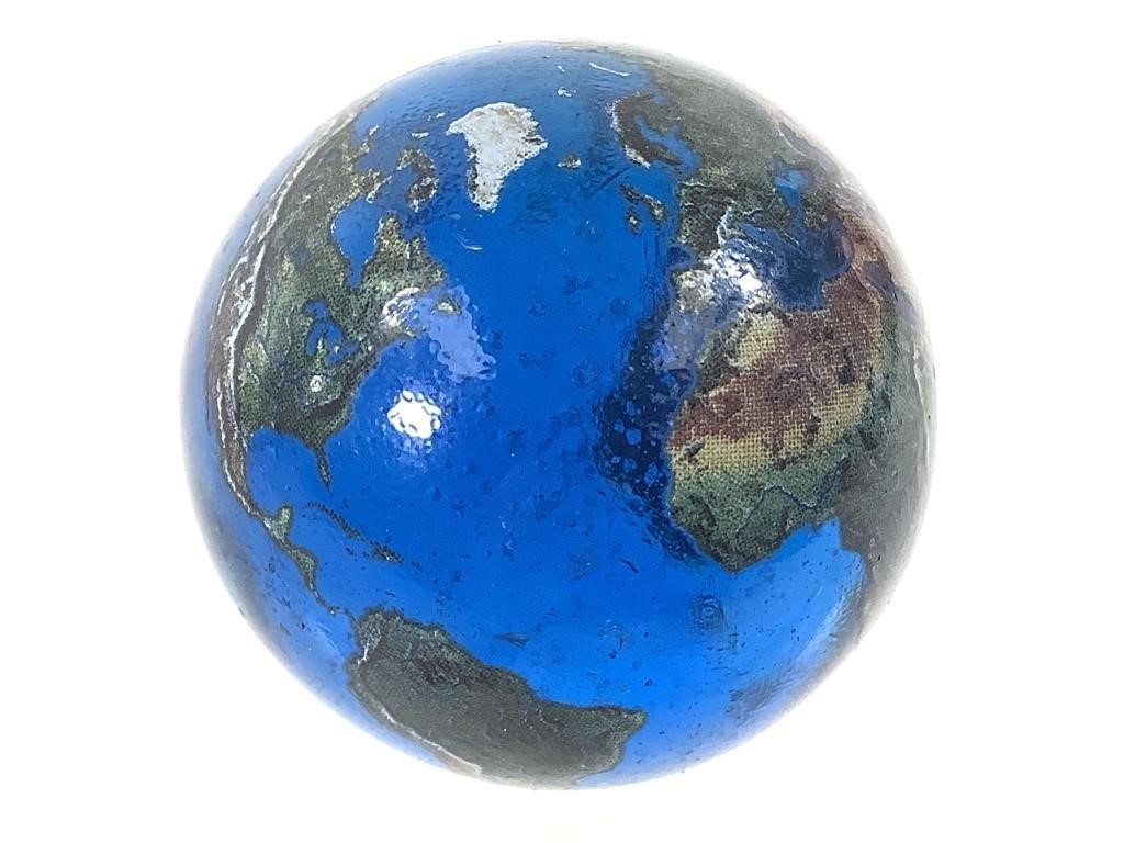 1 3/8" Earth Globe Marble - Contemporary