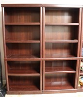 2 Large Dark Cherry Colored Bookcases