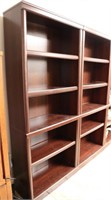 2 Large Dark Cherry Colored Bookcases