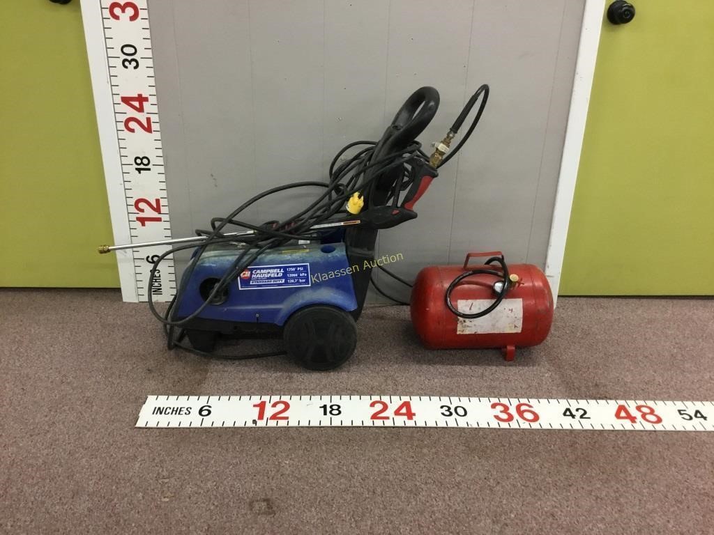 Electric Pressure washer and small air tank