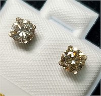 $2890 14K  0.68gNatural Diamond(0.8ct) Earrings