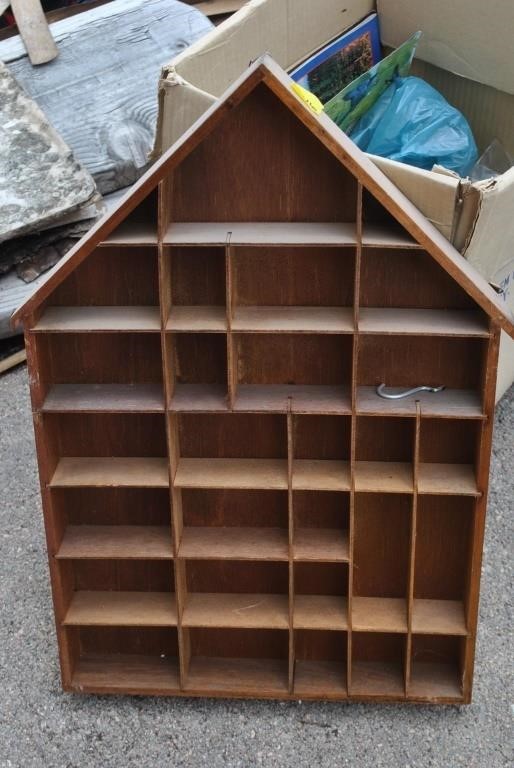 house shaped display shelf